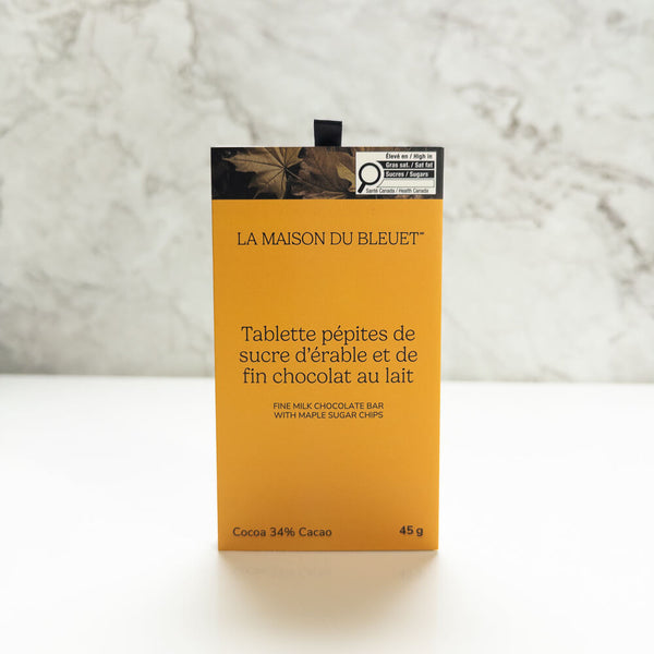 Tablette de chocolat a l'érable