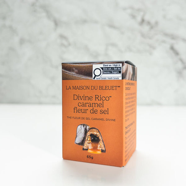 Boite de chocolat Divine Rico® au caramel fleur de sel