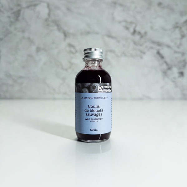 Coulis de bleuets sauvages 60 ml - La Maison du Bleuet