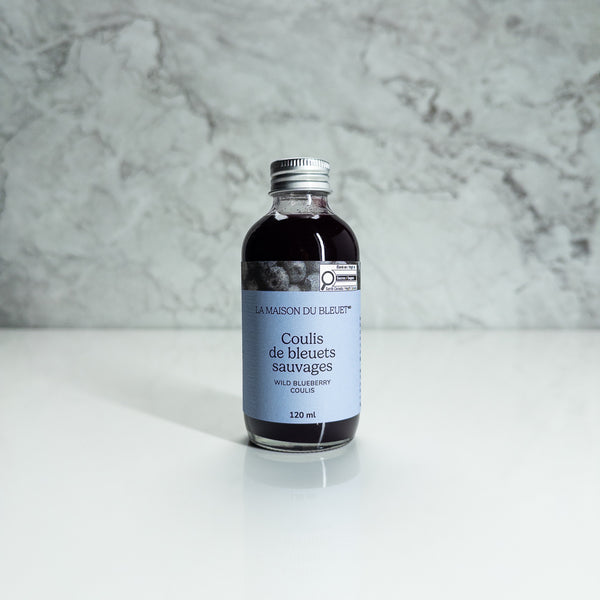 Coulis de bleuets sauvages 120 ml - La Maison du Bleuet