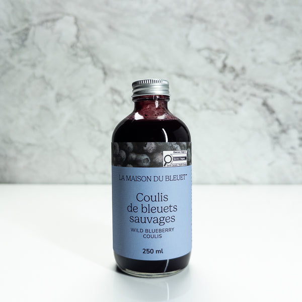 Coulis de bleuets sauvages 250 ml - La Maison du Bleuet