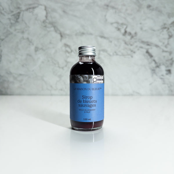 Sirop de bleuets sauvages du Lac-Saint-Jean en bouteille de 120ml