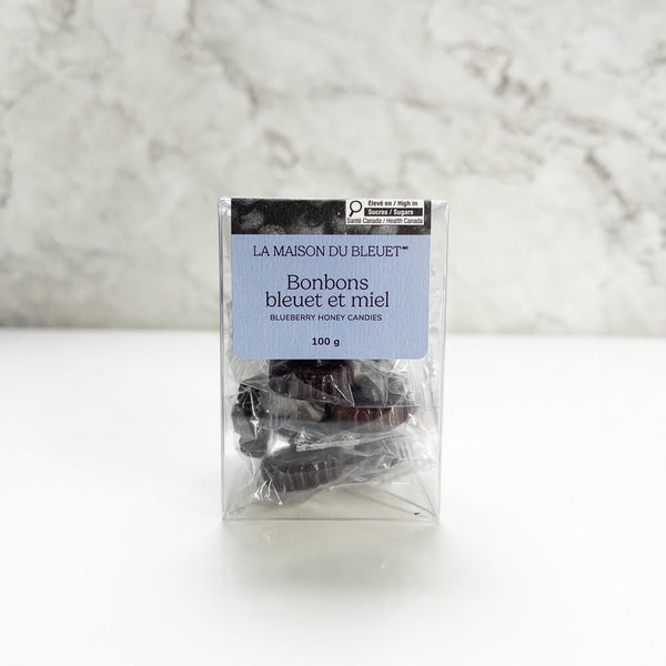 Boite de bonbons bleuet et miel