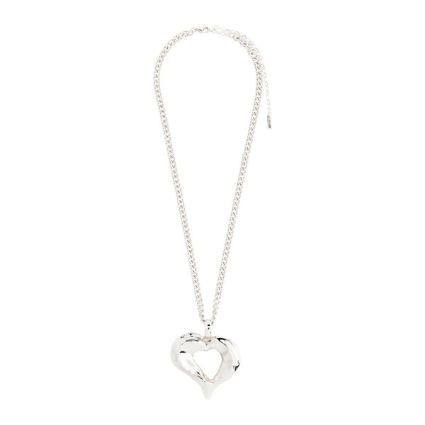 TIDE heart necklace silver -plated