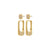 INSTANT 2 in 1 earrings set, gold plated