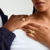 DAWN recycled gold-plated ring