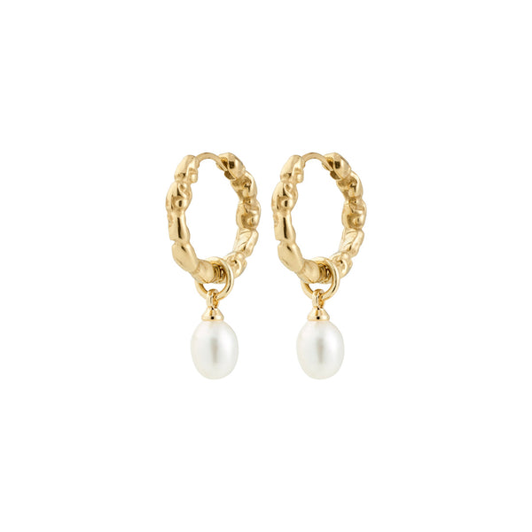 SHIFT pearl gold plated earrings