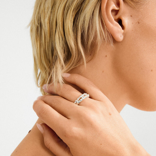 SHIFT silver plated ring