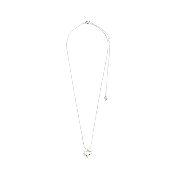 (W) Collier : Iris : Plaqué argent