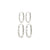 SENSE hoop earrings, 2 in 1 set, silver plated
