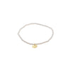 INDIE bracelet white, gold-plated