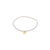 INDIE bracelet white, gold-plated