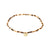 INDIE bracelet brown, gold- plated