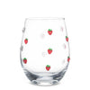 Verre à vin sans pied avec fraises