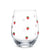 Verre à vin sans pied avec fraises