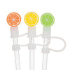 3 pailles jumbo avec embouts agrumes