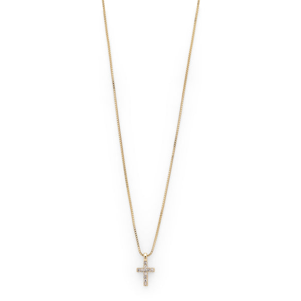 CLARA crystal cross collier