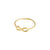LULU recycled eternity stack ring gold-plated