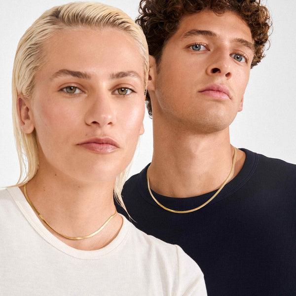 JOANNA flat snake chain necklace