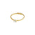 LULU recycled crystal stack ring gold- plated