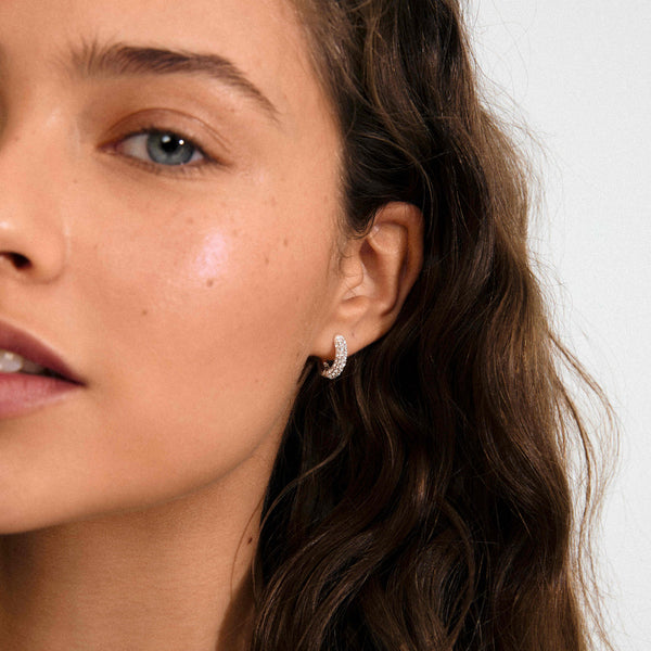 TATUM small silver-plated hoop earrings