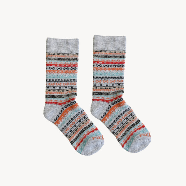 Alpaca Socks - Crew - Multi Gray - L/XL