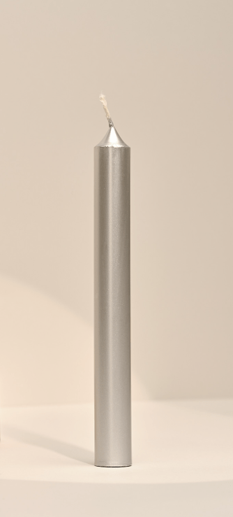 Bougie droite Argent