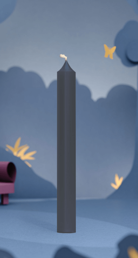 Bougie droite Bleu-gris