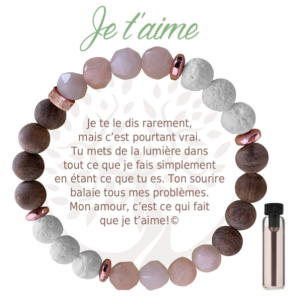 Bracelet Aroma Brun : Je t'aime