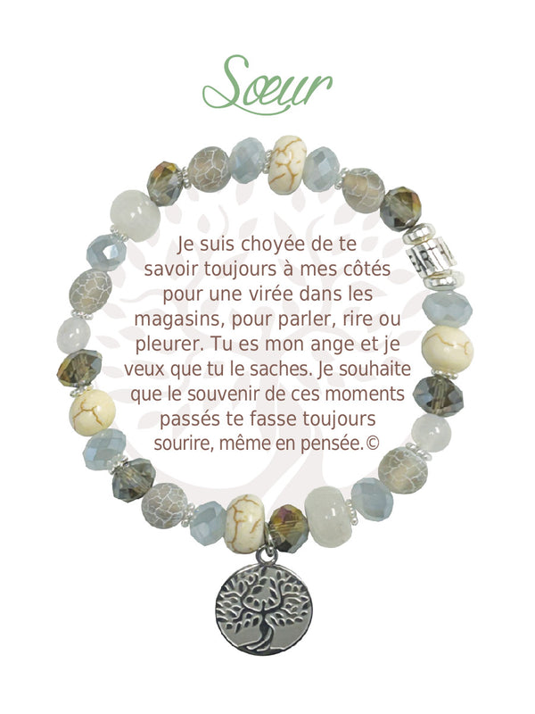 Bracelet Earth Angel Argent : Soeur