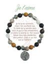 Bracelet Earth Angel Argent Foncée : Je T'aime