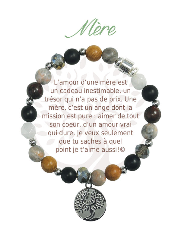 Bracelet Earth Angel Argent Foncé : Mère