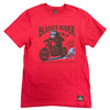 Tee-shirt Rouge Heliconia avec dessin à l'avant