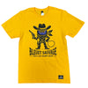 Tee-shirt Jaune Or avec dessin à l'avant