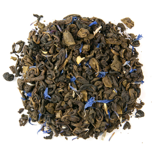 Thé vert aux bleuets en vrac