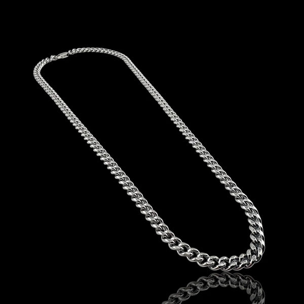 Chaîne Viril Argent Maille Cubaine – 6 mm | 22”