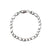 Bracelet à maillons classiques AJ&co en métal argenté poli avec fermoir mousqueton sécurisé