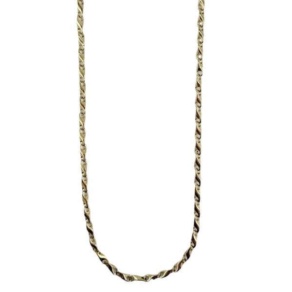 La Maison du Bleuet gold-plated 316L stainless steel twisted link chain necklace with a 4mm width and 20-inch length.
