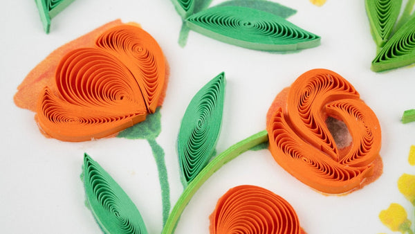 Carte de vœux Quilled Garden Heart