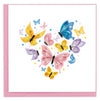 Carte de vœux papillon cœur en quilling