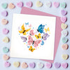 Carte de vœux papillon cœur en quilling