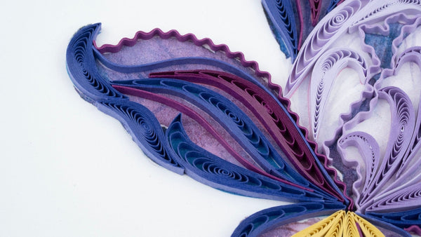 Carte de vœux iris en papier roulé Quilling Card