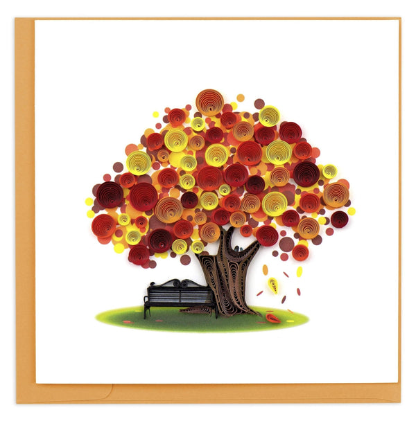 Carte de vœux Quilled Autumn Tree