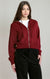 HOODED SWEATER ZIP-UP TOP