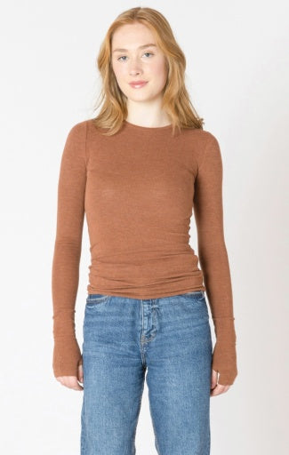 T-shirt col rond brossé