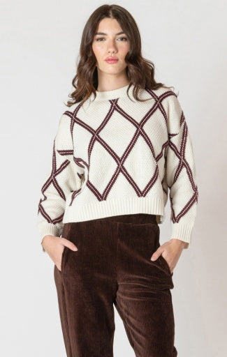 Pull à carreaux losange