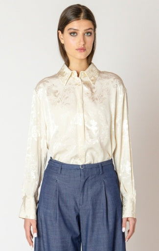 blouse jacquard florale