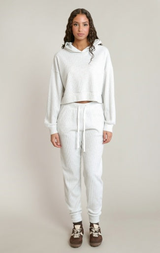 SOFT RIBBED HOODIE