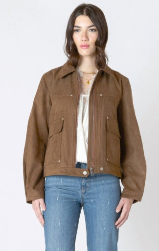 Veste en faux suède
