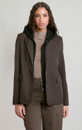 DETACHABLE HOODED BLAZER
